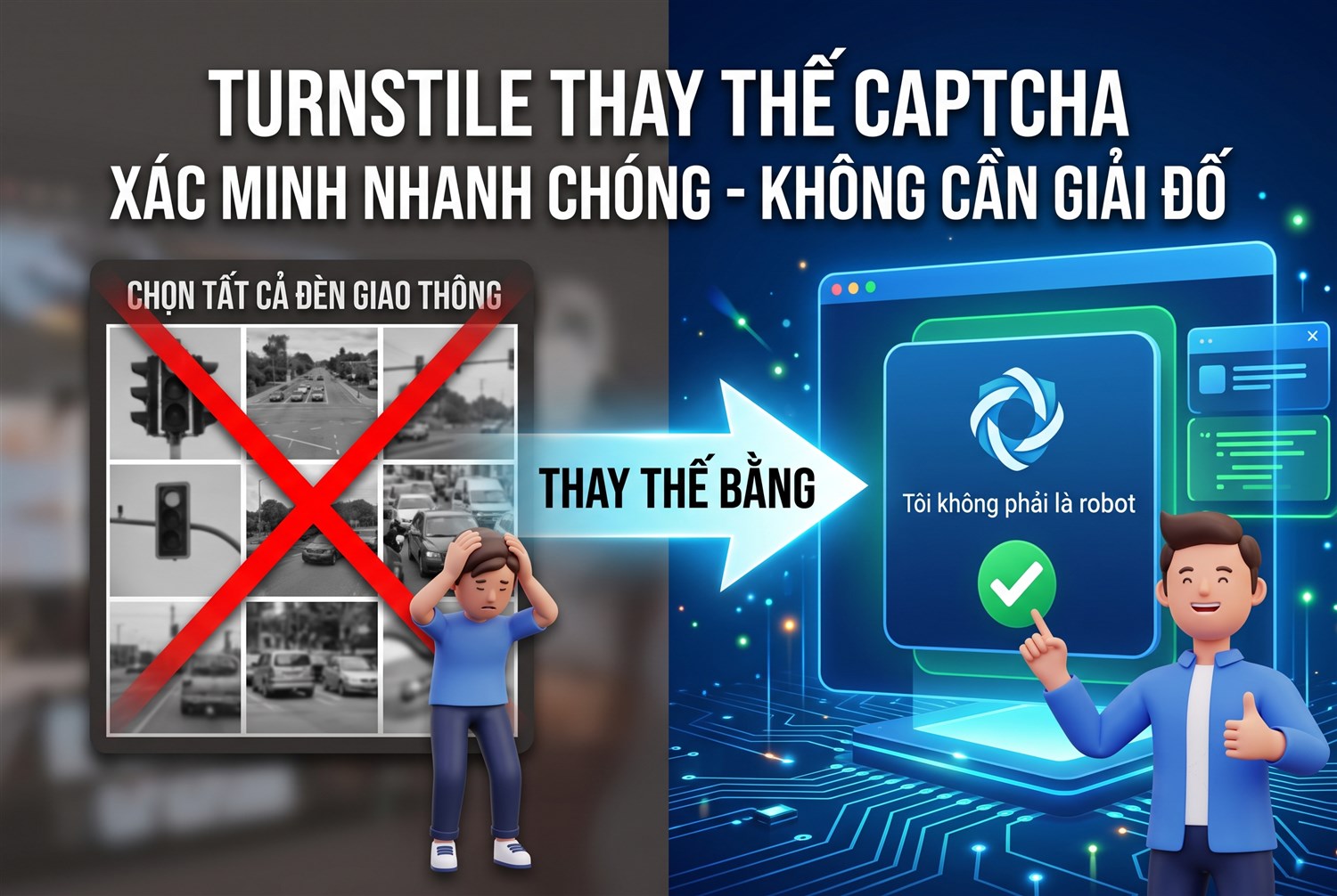 Turnstile thay cho CAPTCHA giải đố