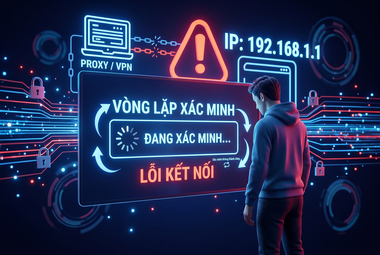 Vòng lặp xác minh khi dùng proxy hoặc VPN