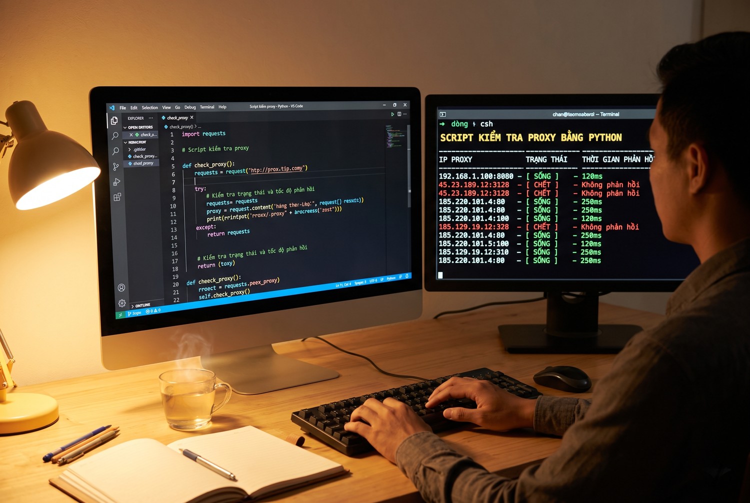 Script kiểm tra proxy bằng Python