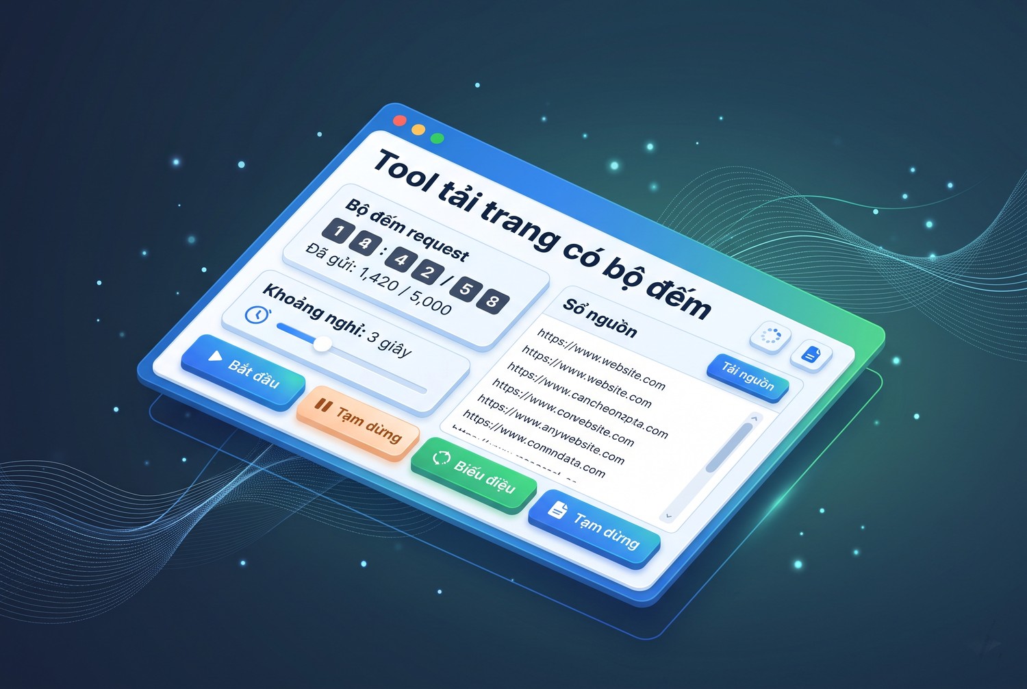 Tool tải trang có bộ đếm