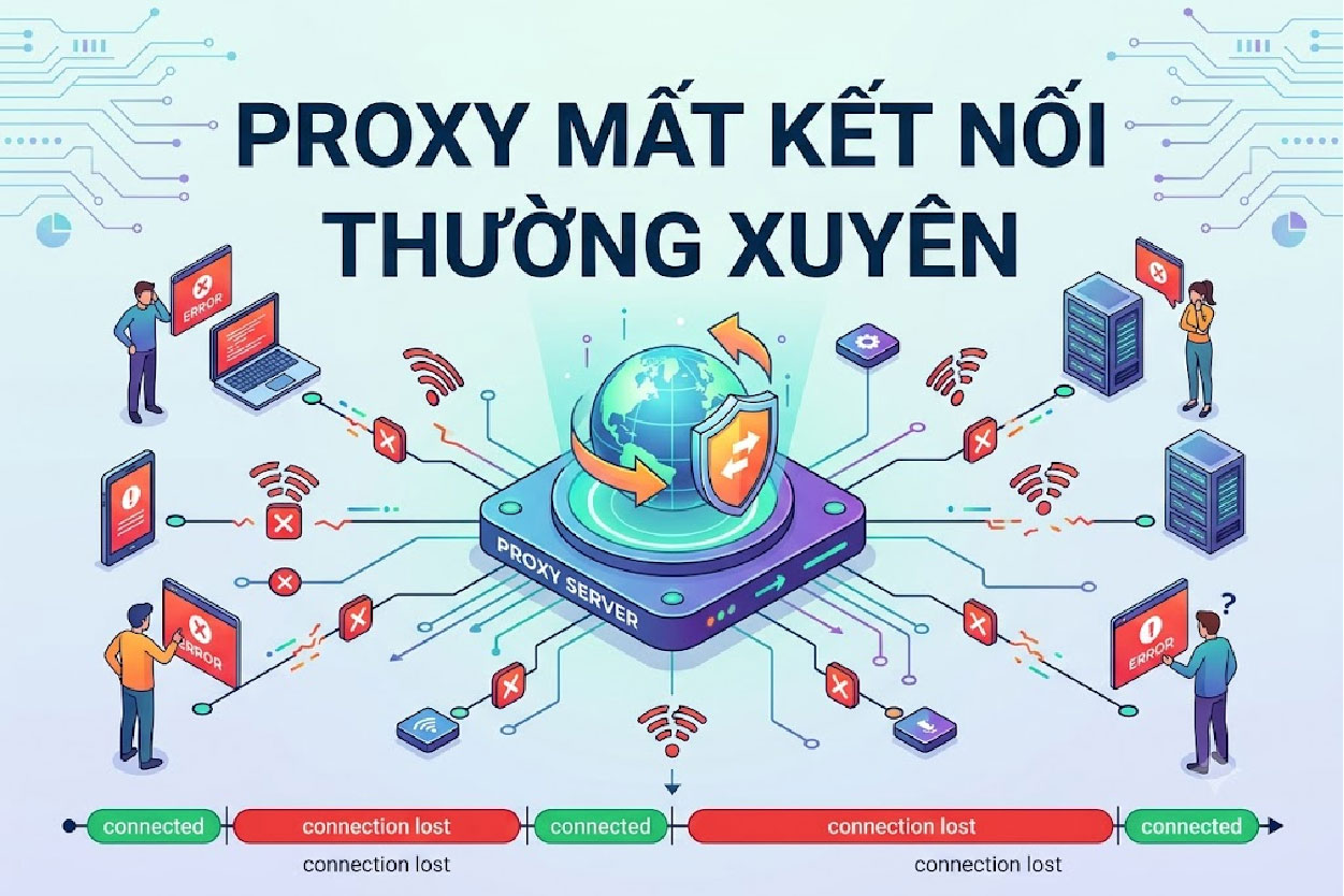 Proxy mất kết nối thường xuy&ecirc;n