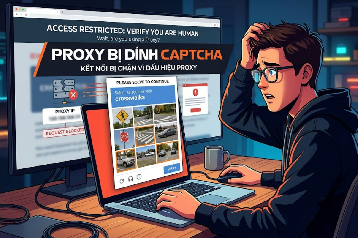 Proxy bị d&iacute;nh captcha