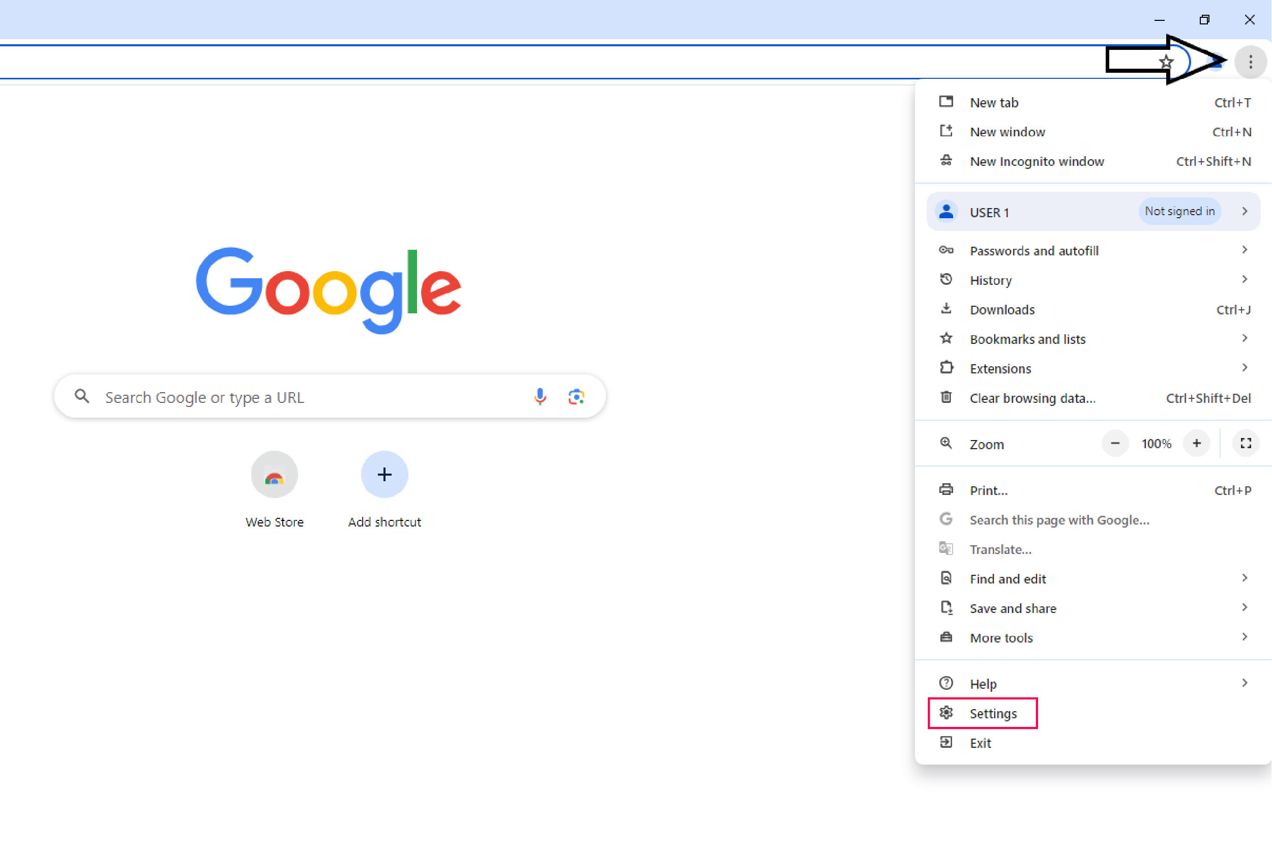 mở trình duyệt chrome