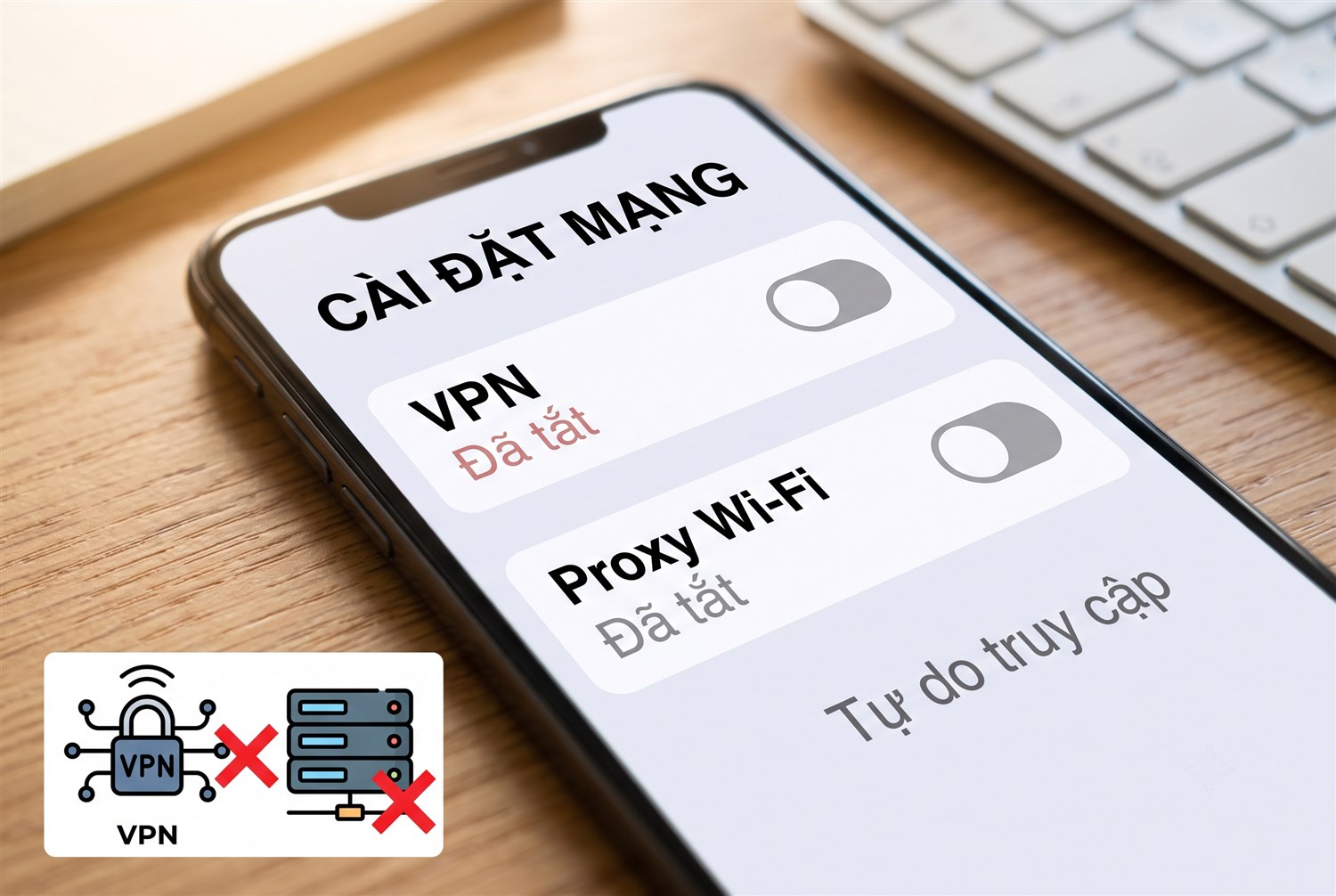 Tắt VPN và proxy trên điện thoại