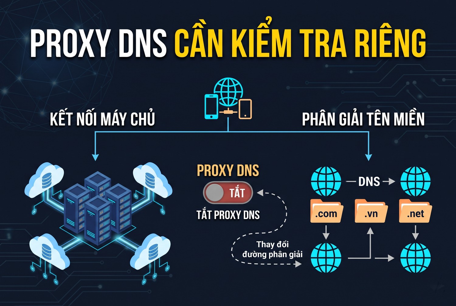 Proxy DNS cần kiểm tra riêng