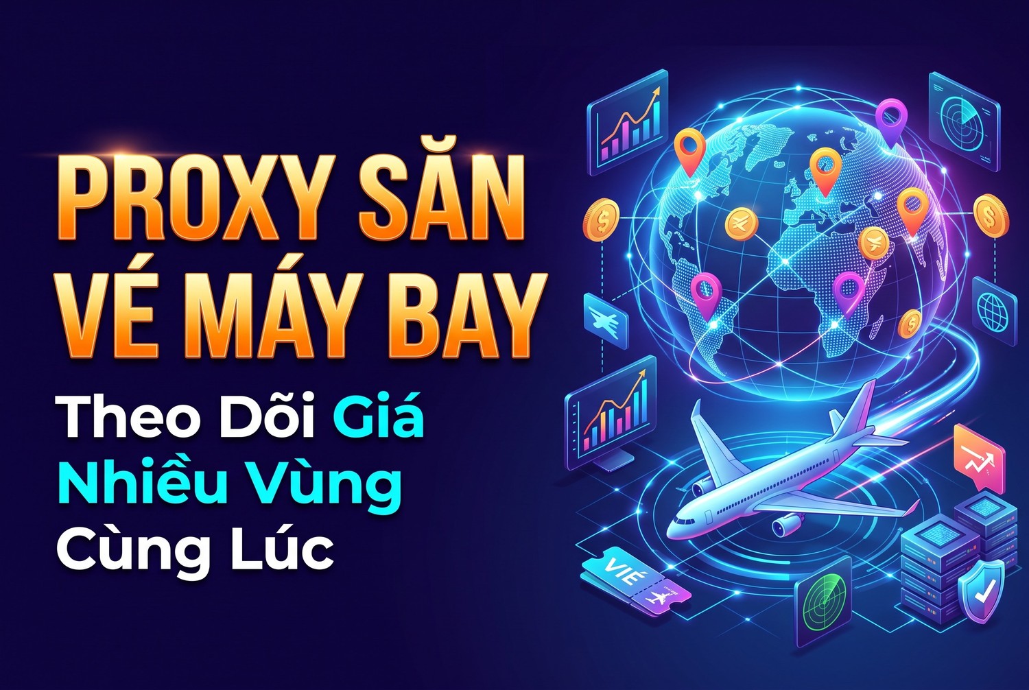 Proxy Săn Vé Máy Bay: Theo Dõi Giá Nhiều Vùng Cùng Lúc