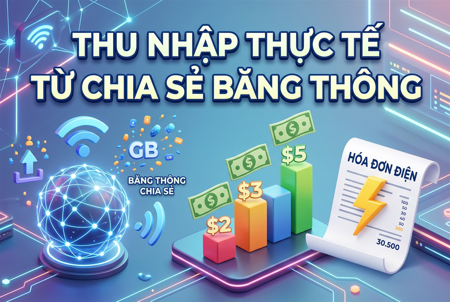 Thu nhập thực tế từ chia sẻ băng thông