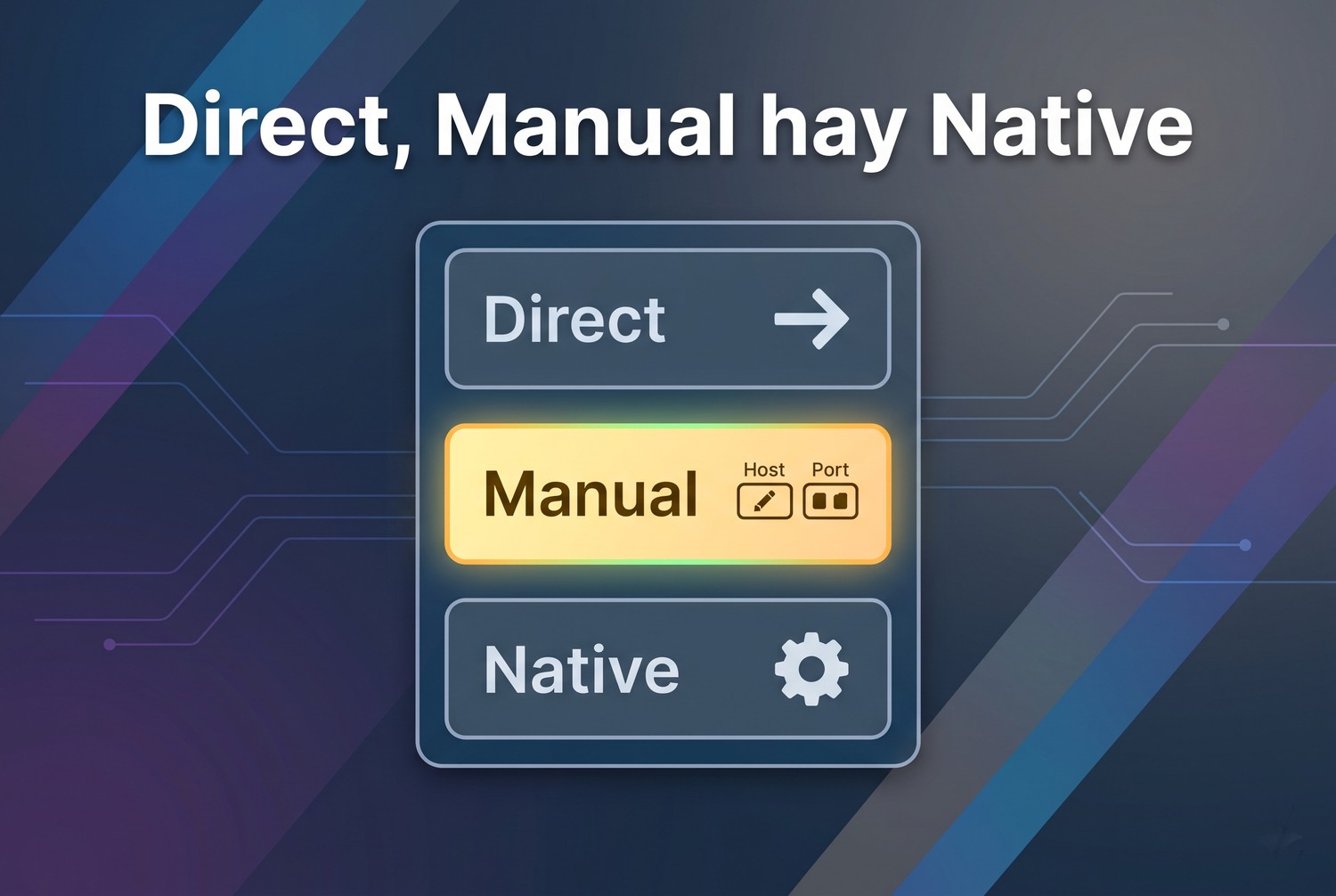 Direct, Manual hay Native