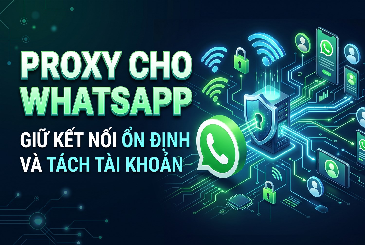 Proxy Cho WhatsApp: Giữ Kết Nối Ổn Định Và Tách Tài Khoản