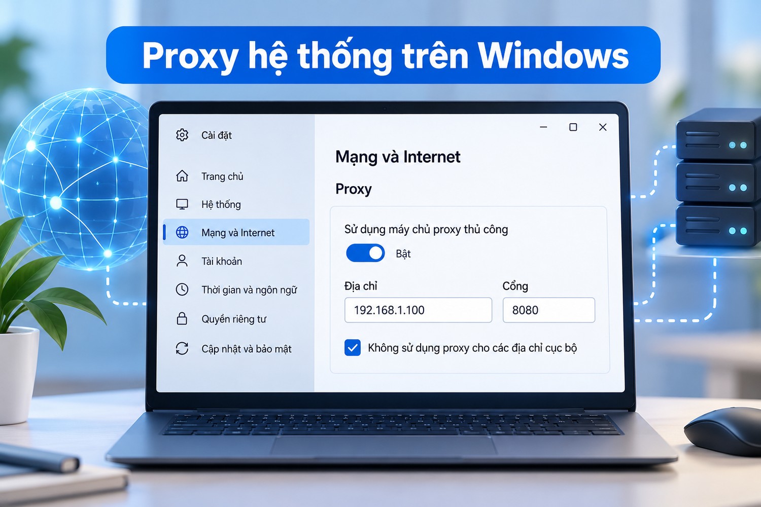 Proxy hệ thống trên Windows