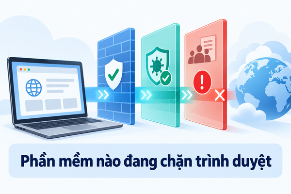 Phần mềm nào đang chặn trình duyệt