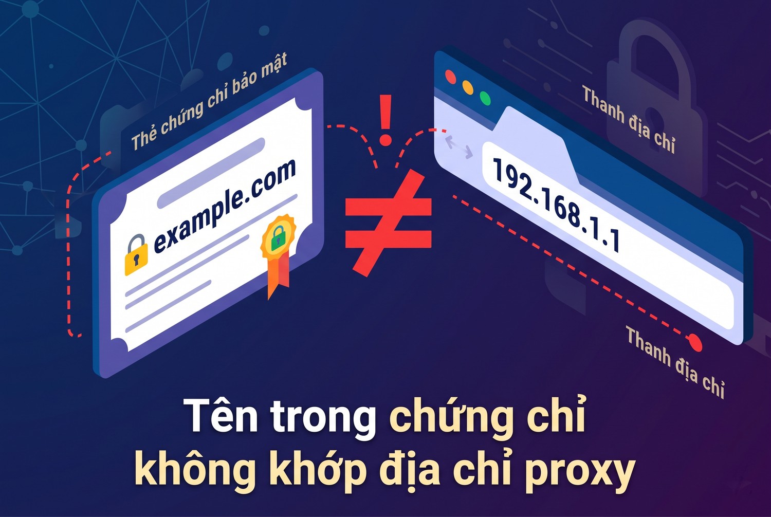 Tên trong chứng chỉ không khớp địa chỉ proxy