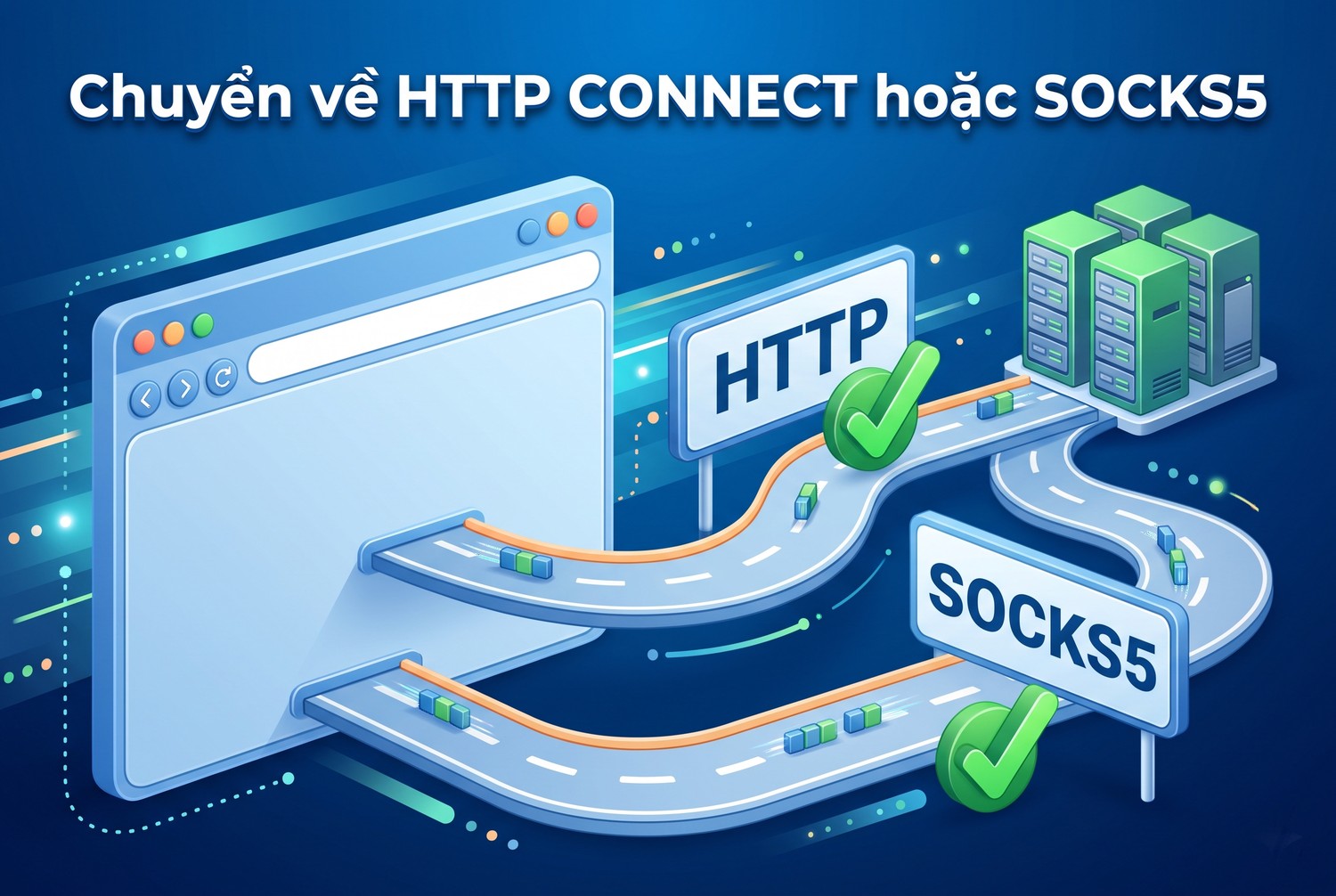 Chuyển về HTTP CONNECT hoặc SOCKS5