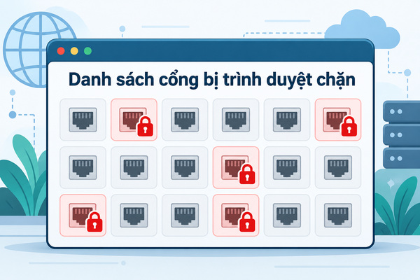 Danh sách cổng bị trình duyệt chặn
