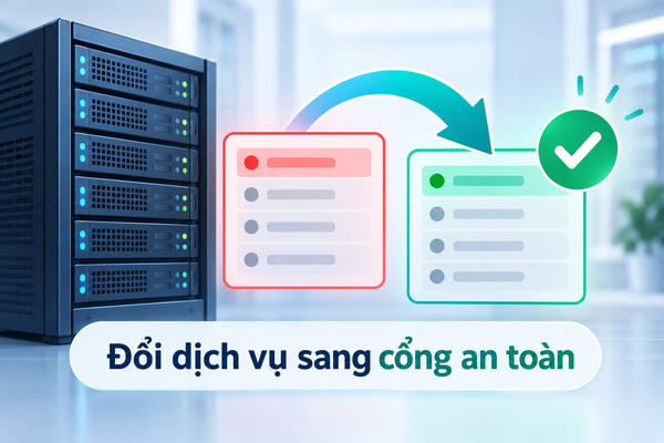 Đổi dịch vụ sang cổng an toàn