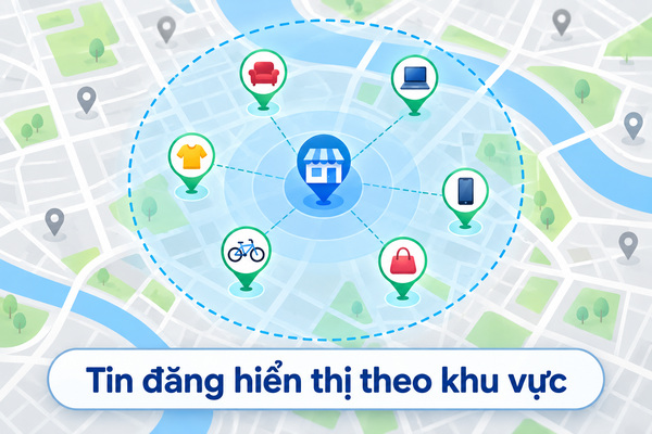 Tin đăng hiển thị theo khu vực