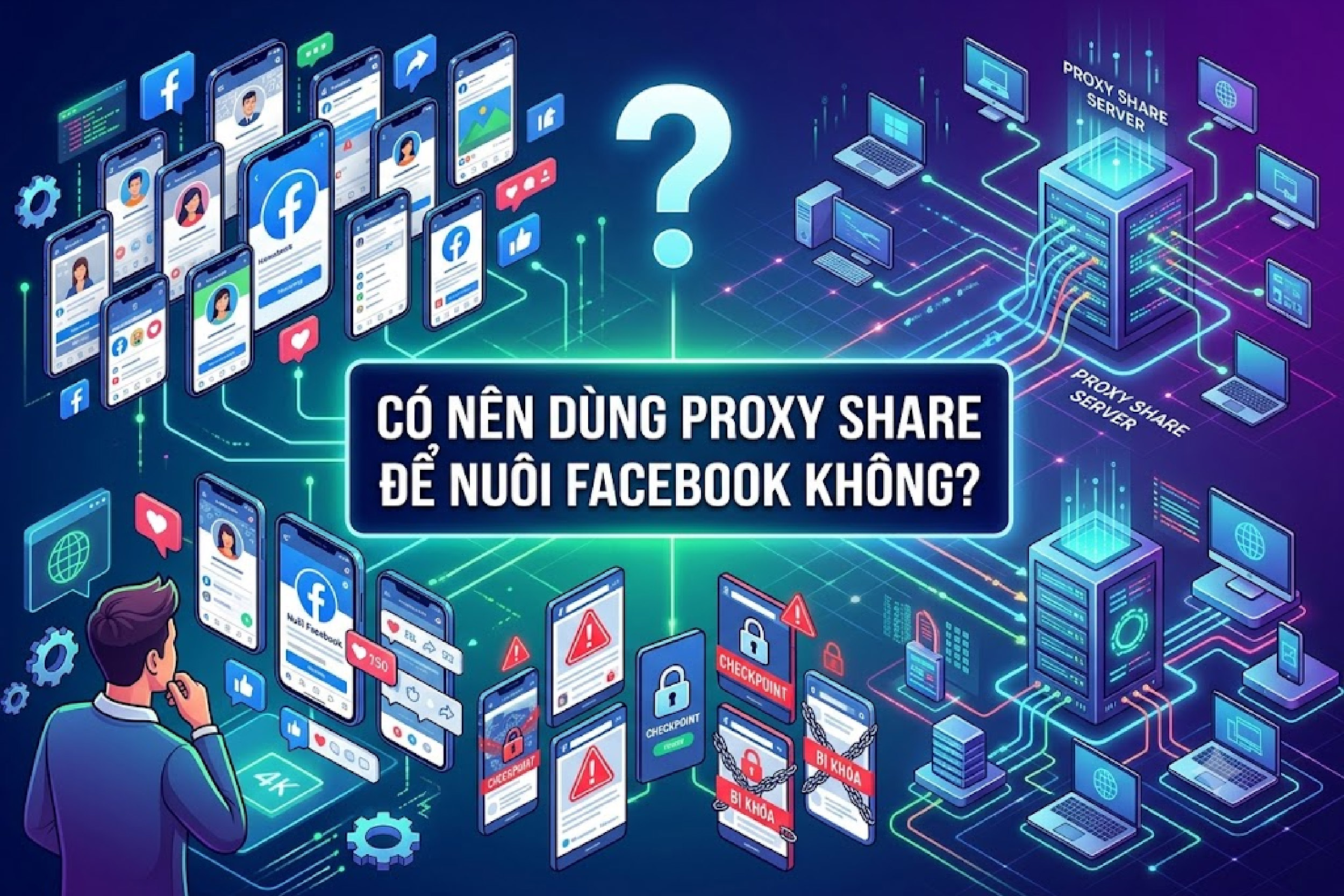 Có nên dùng Proxy Share để nuôi Facebook không?