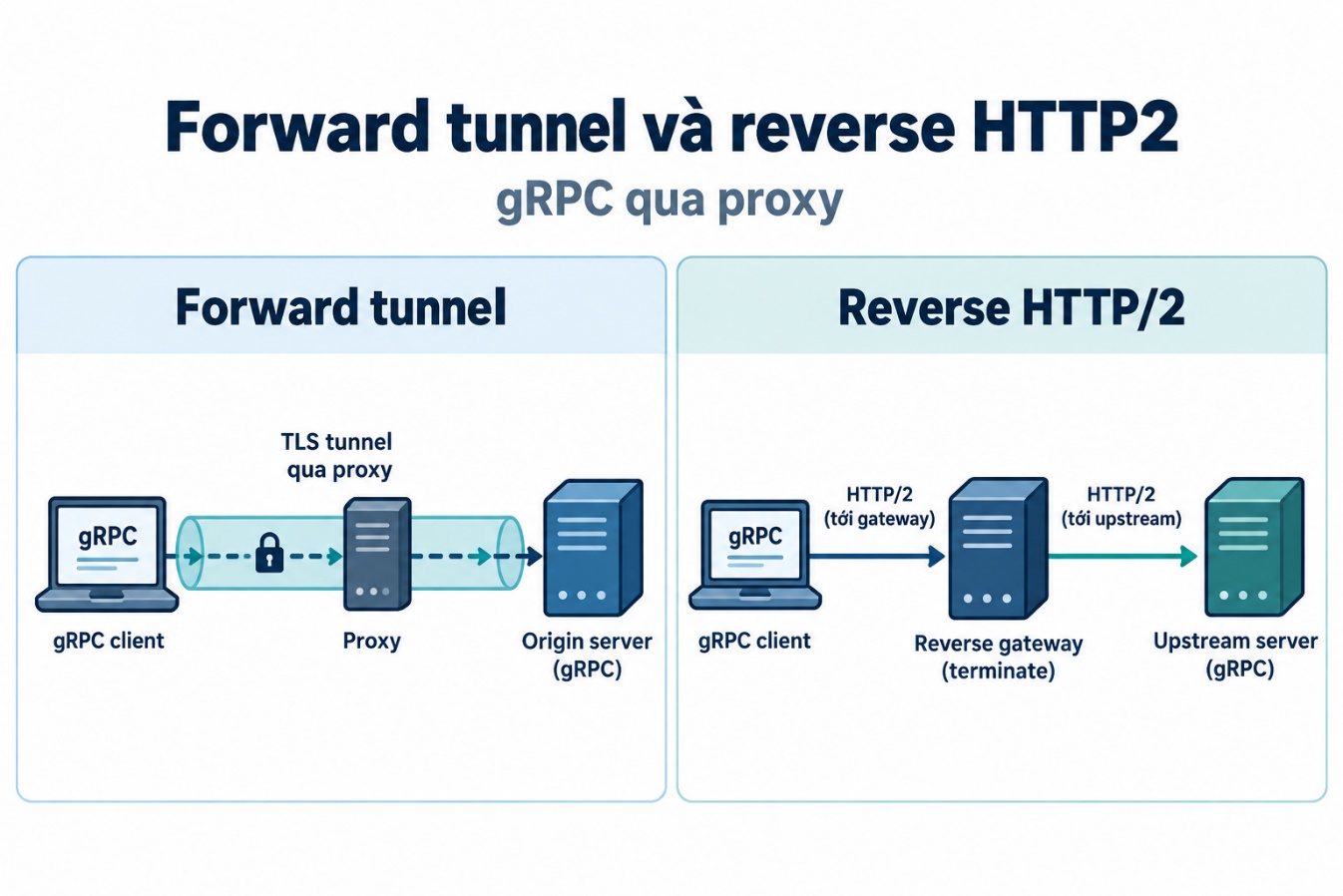 Forward tunnel và reverse HTTP2