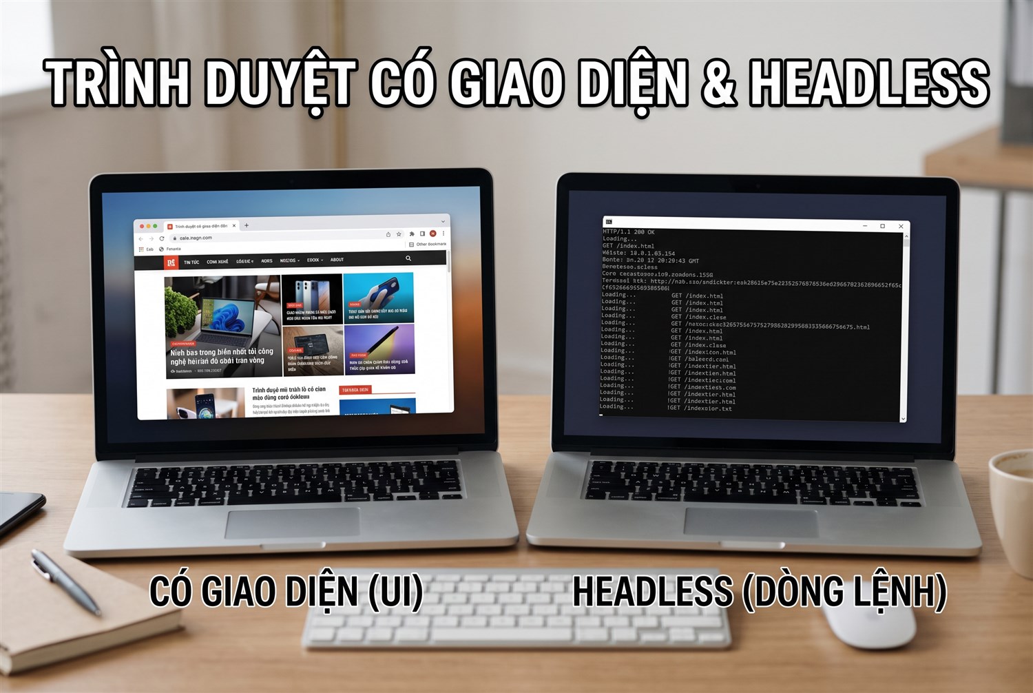 Trình duyệt có giao diện và headless