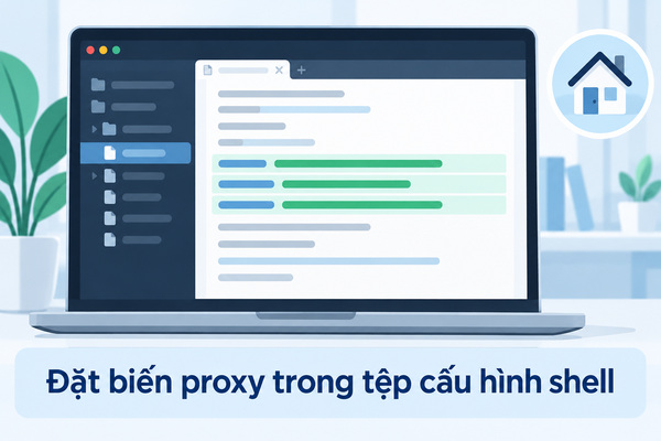Đặt biến proxy trong tệp cấu hình shell