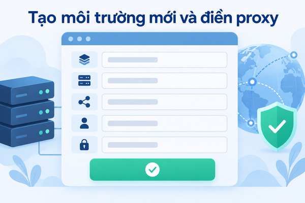 Tạo môi trường mới và điền proxy