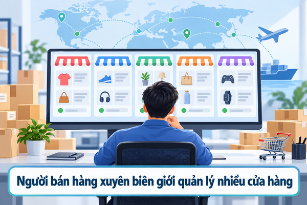 Người bán hàng xuyên biên giới quản lý nhiều cửa hàng