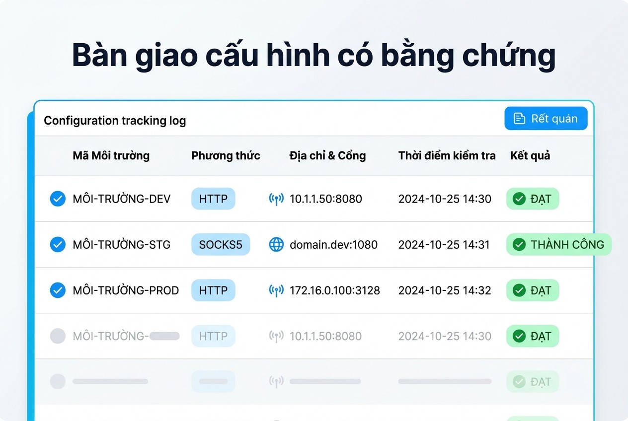 Bàn giao cấu hình có bằng chứng