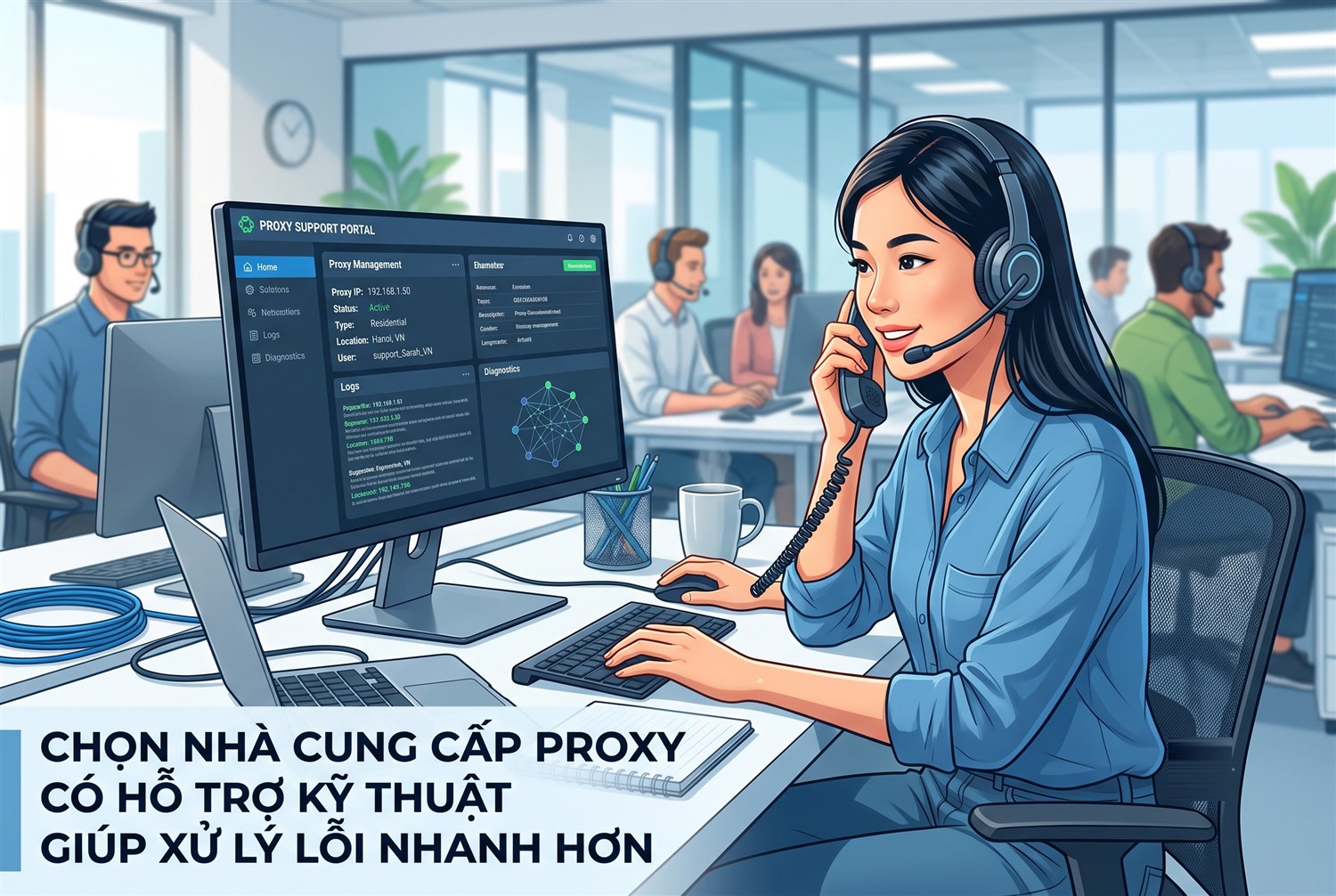 Chọn nhà cung cấp proxy có hỗ trợ kỹ thuật giúp xử lý lỗi nhanh hơn