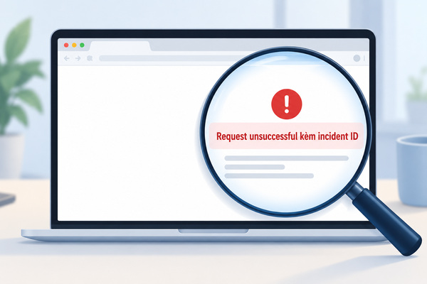 Request unsuccessful kèm incident ID