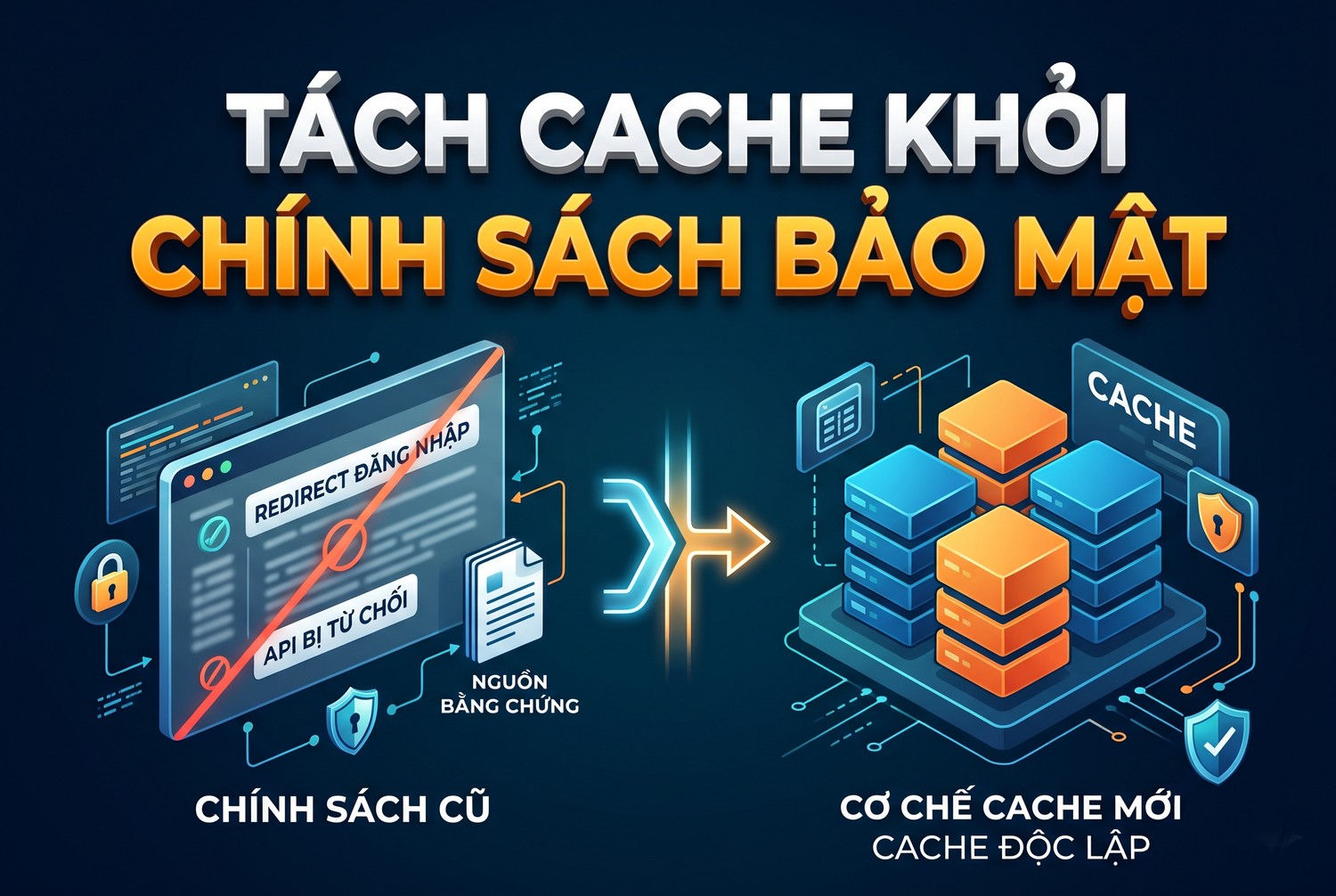 Tách cache khỏi chính sách bảo mật
