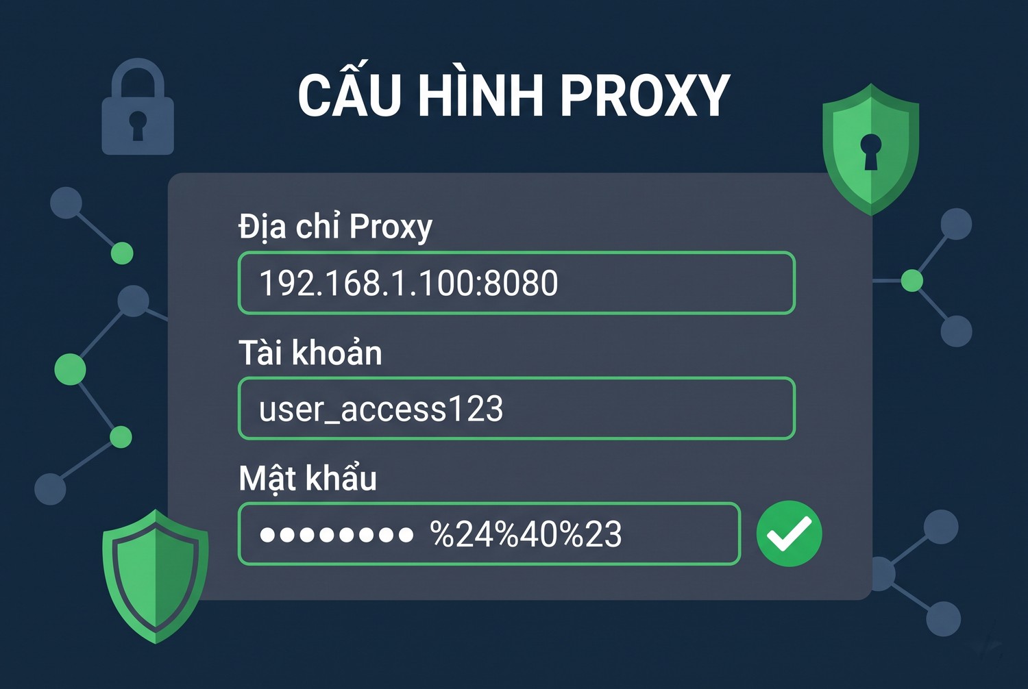 Proxy có tài khoản mật khẩu