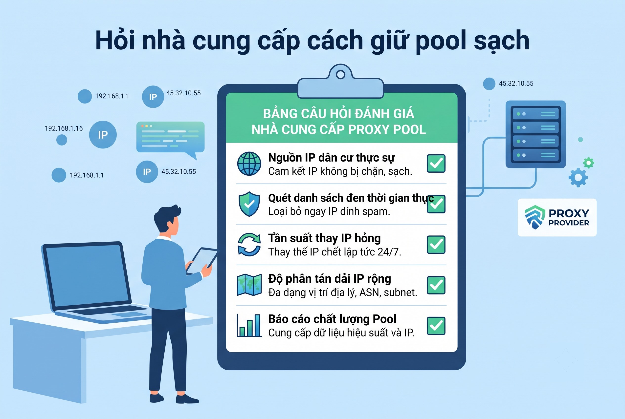 Hỏi nh&agrave; cung cấp c&aacute;ch giữ pool sạch
