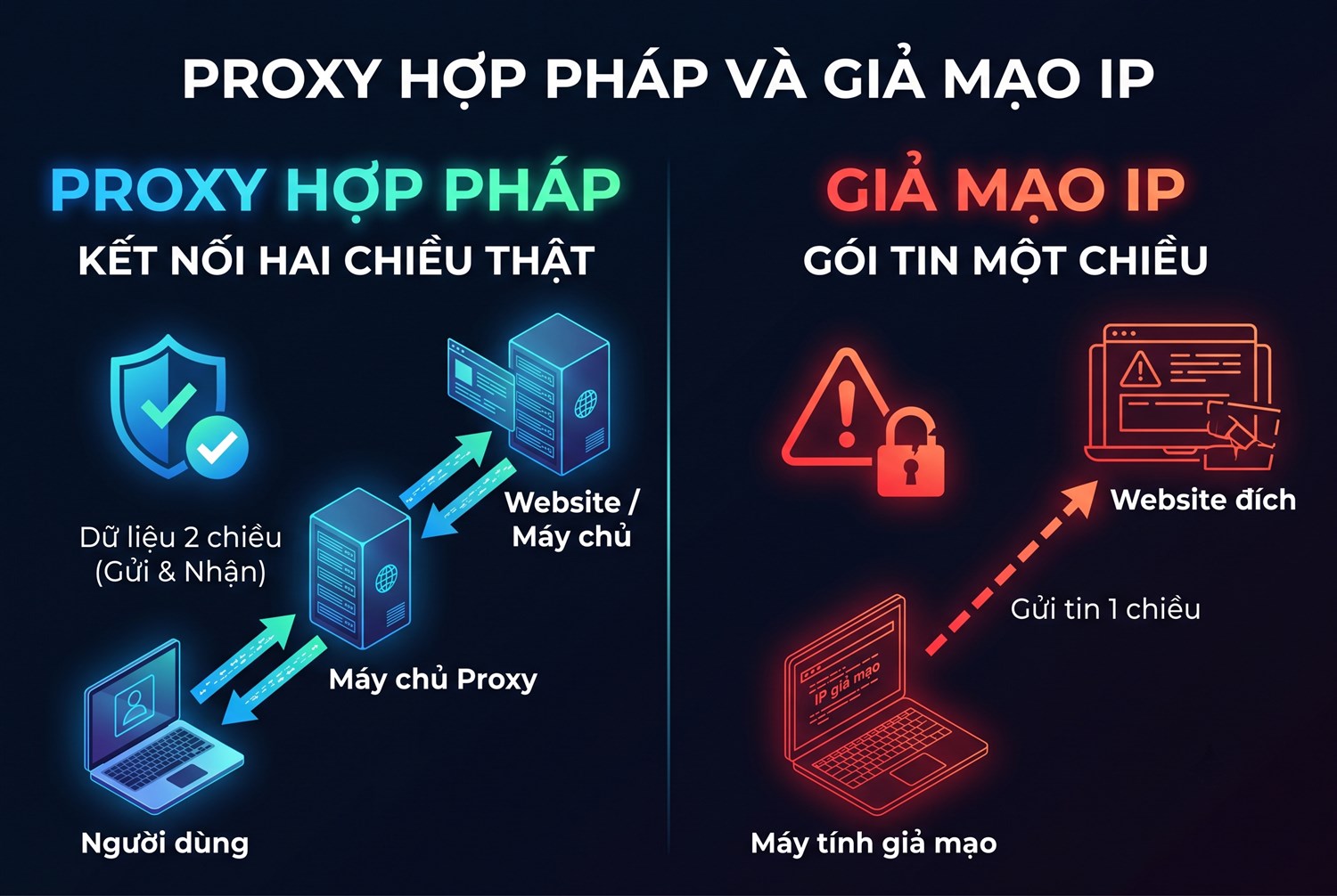 Proxy hợp pháp khác giả mạo IP
