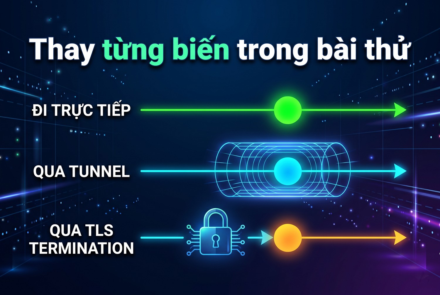 Thay từng biến trong bài thử