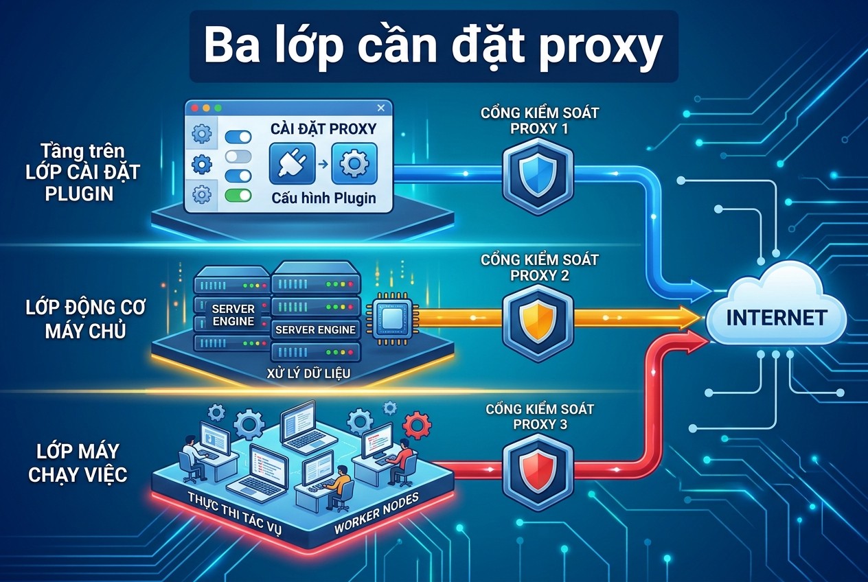 Ba lớp cần đặt proxy