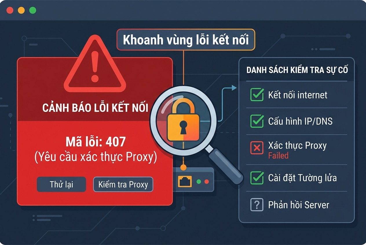 Khoanh vùng lỗi kết nối