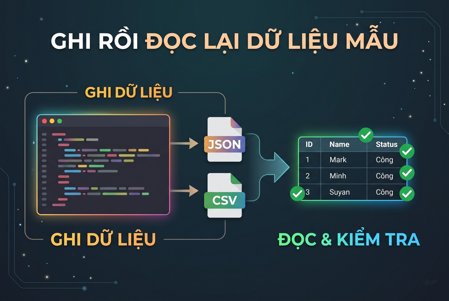 Ghi rồi đọc lại dữ liệu mẫu