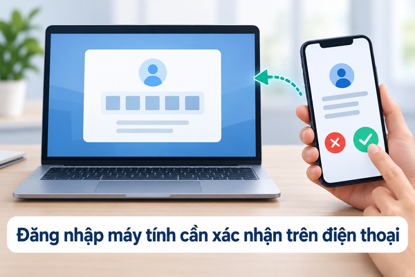 Đăng nhập máy tính cần xác nhận trên điện thoại