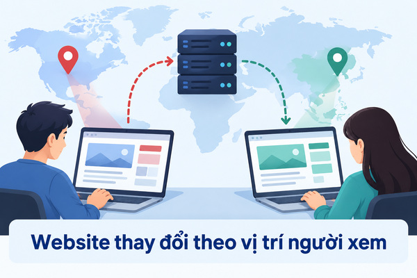 Website thay đổi theo vị trí người xem