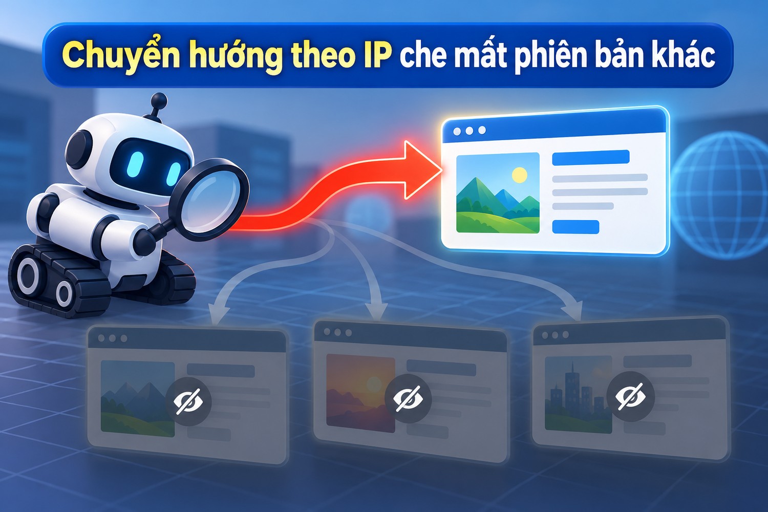 Chuyển hướng theo IP che mất phiên bản khác