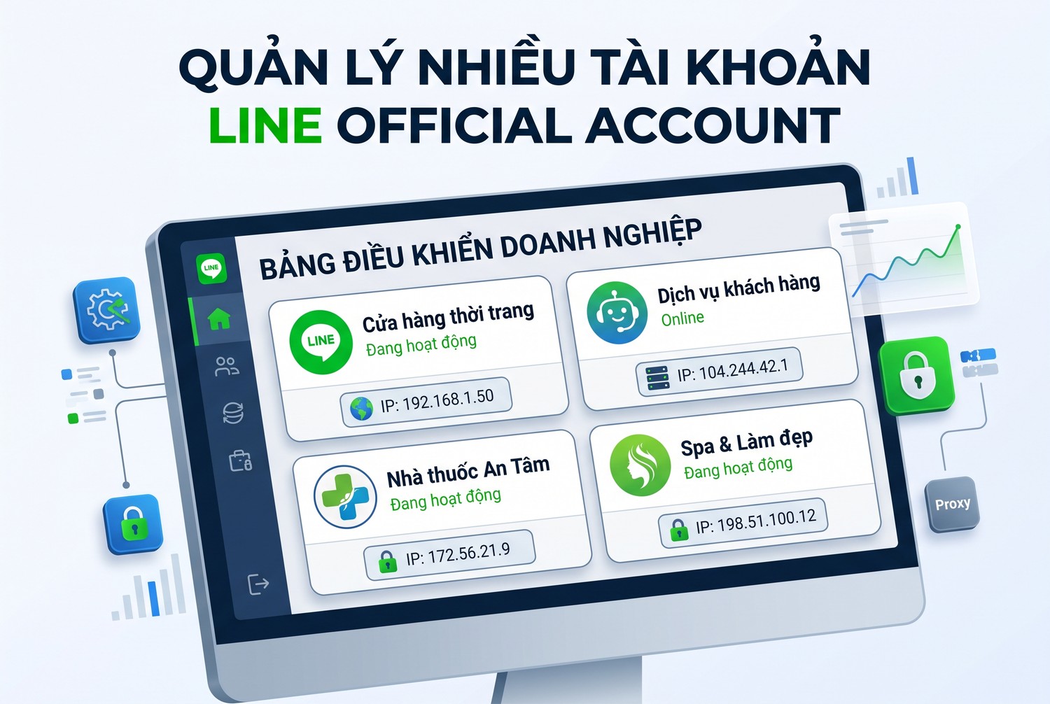 Quản lý nhiều tài khoản Line Official