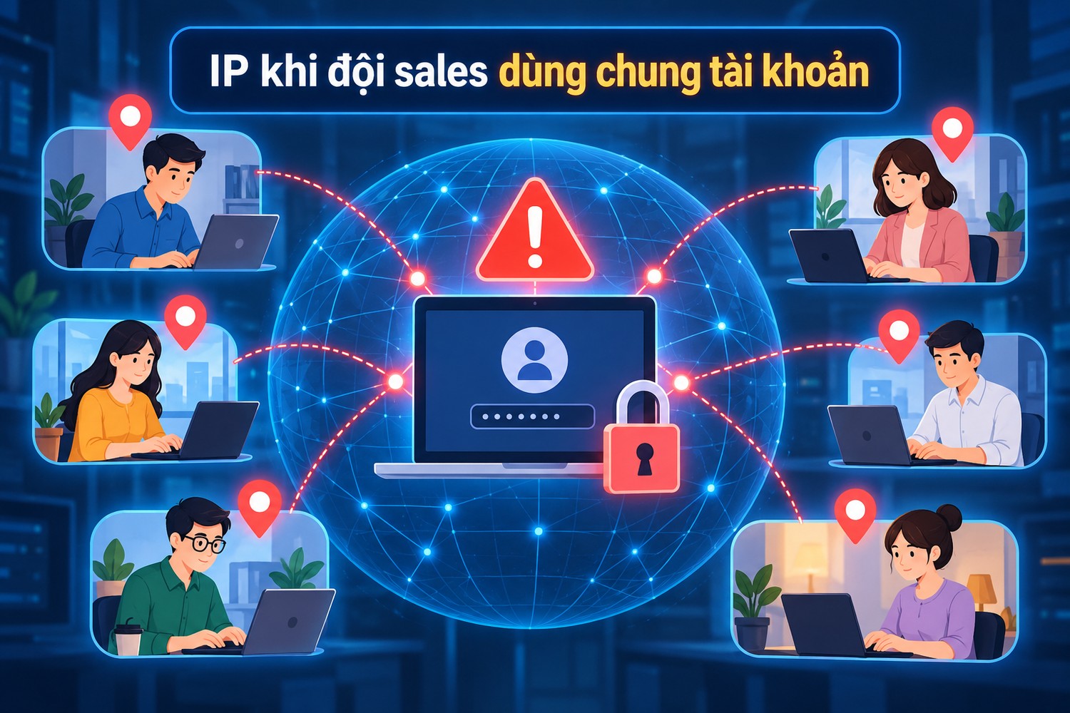 IP khi đội sales dùng chung tài khoản