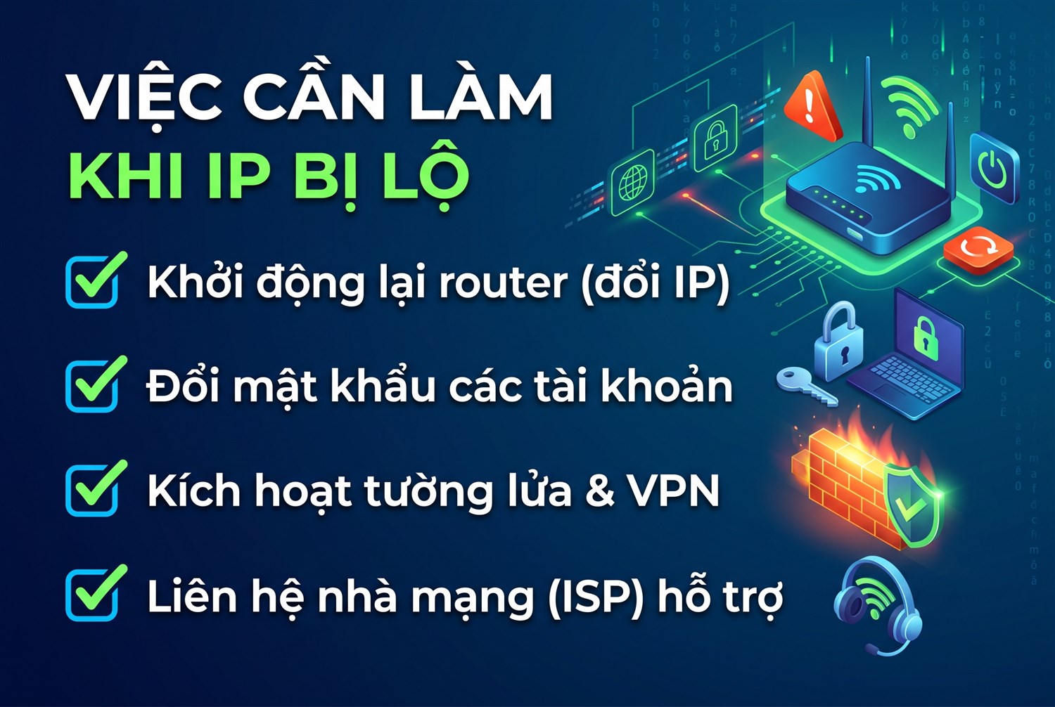 Việc cần làm khi IP bị lộ