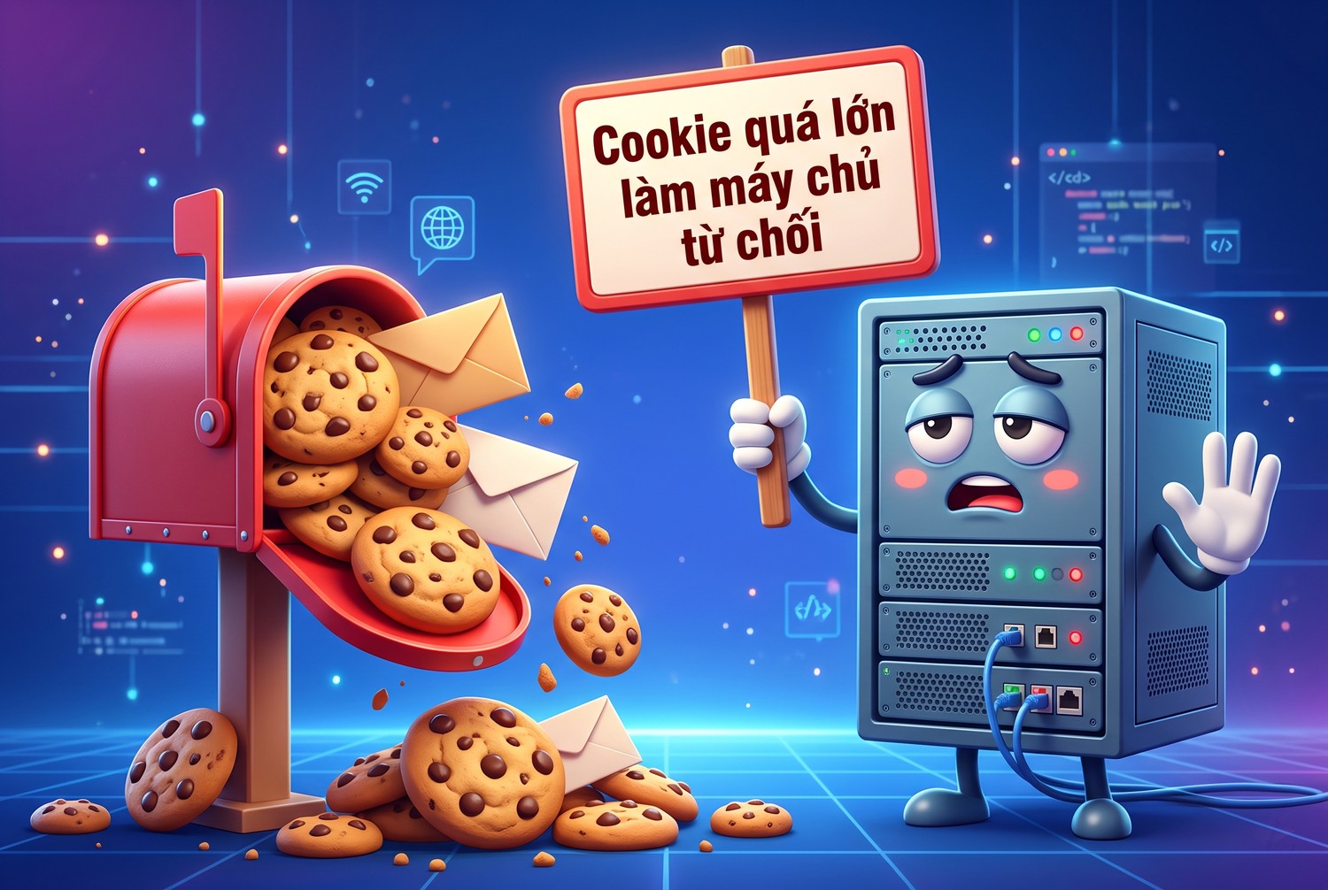 Cookie quá lớn làm máy chủ từ chối