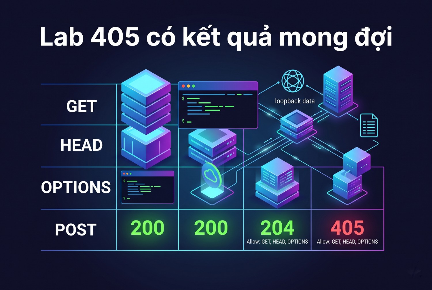 Lab 405 có kết quả mong đợi