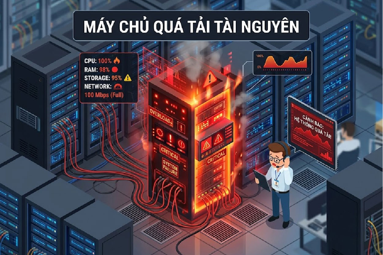 M&aacute;y chủ qu&aacute; tải t&agrave;i nguy&ecirc;n
