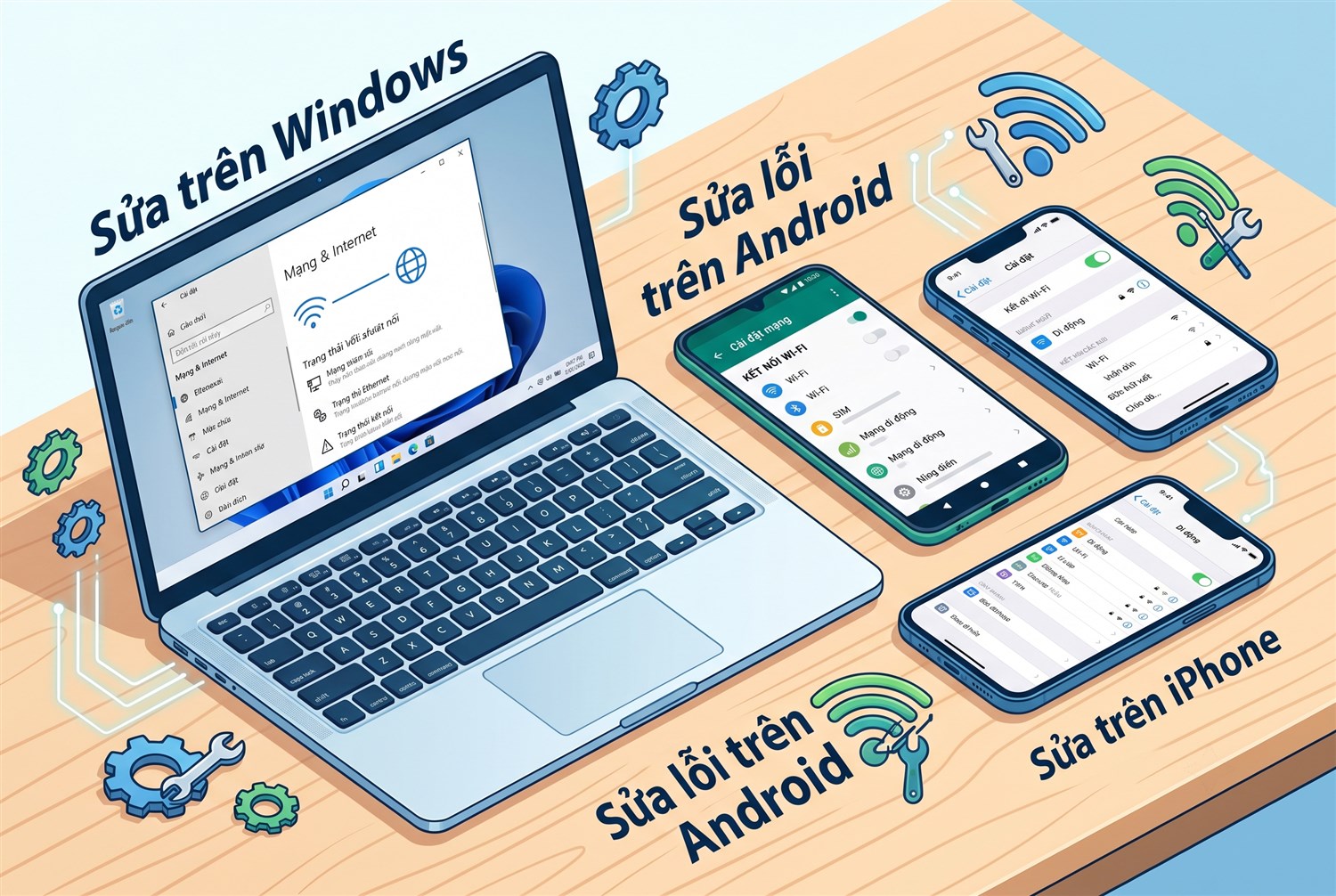 Sửa trên Windows, Android, iPhone