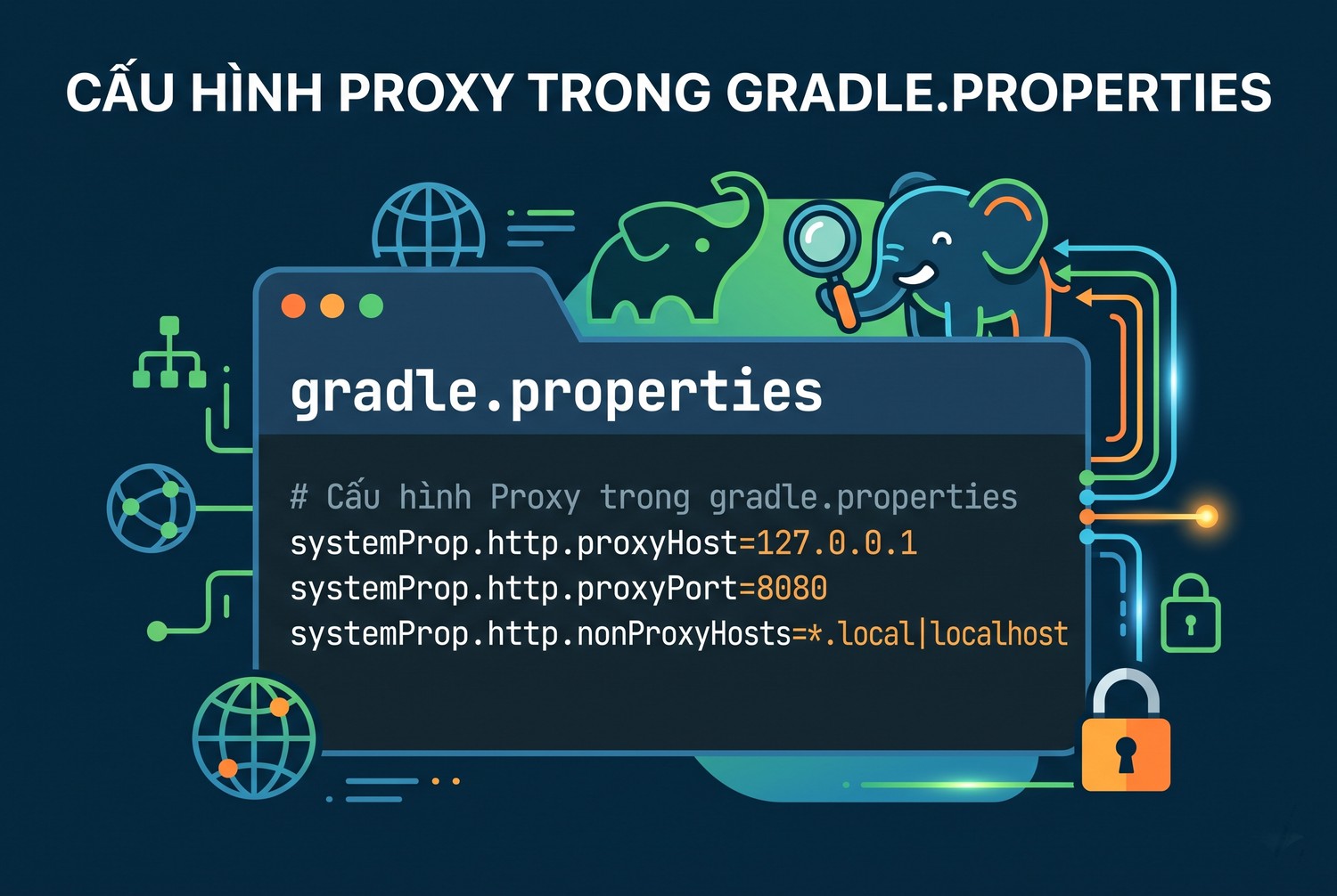 Proxy trong gradle.properties