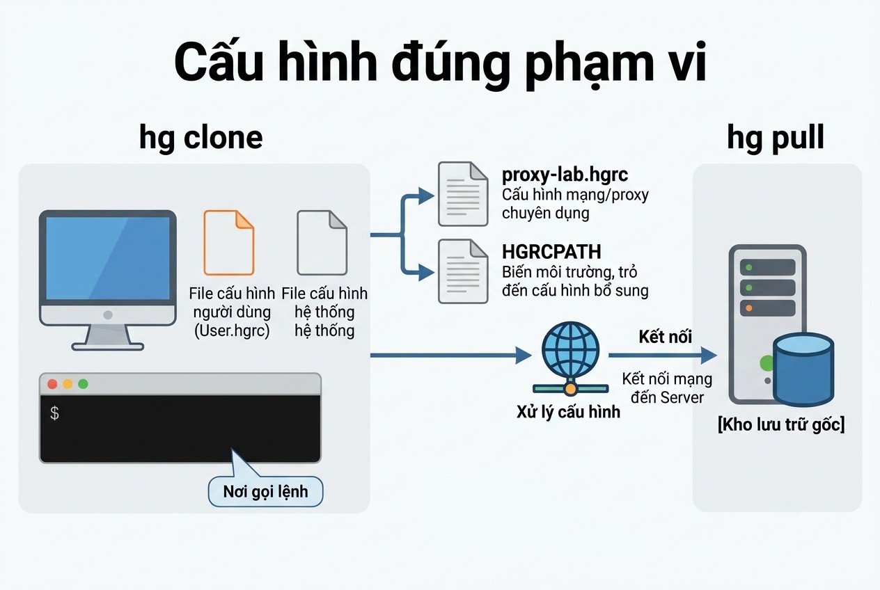 Cấu hình đúng phạm vi