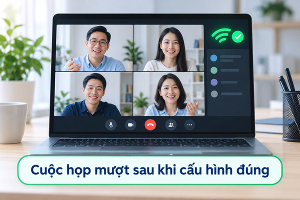 Cuộc họp mượt sau khi cấu hình đúng